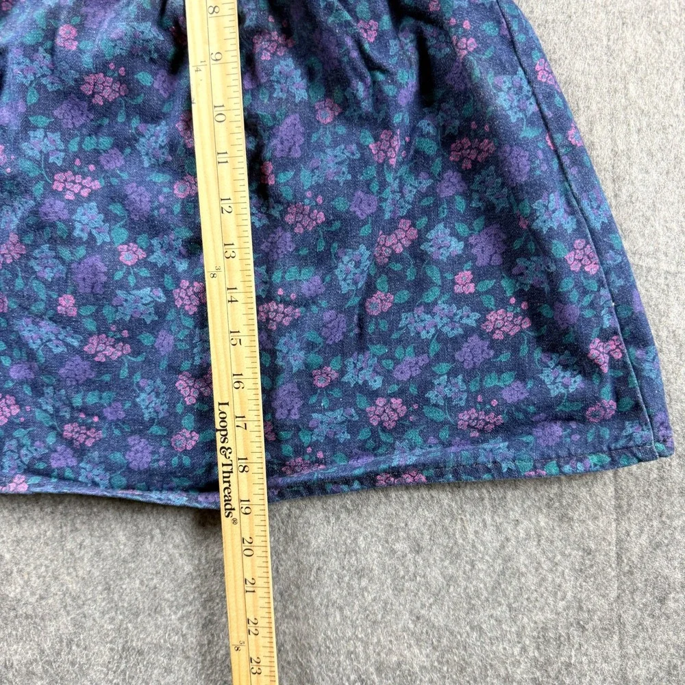 Vintage OshKosh Bgosh Girls 6 Months Floral Jumper Dress Blue Purple‎ 90s